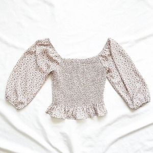 Paper Crane Floral Flare Blouse Size Small